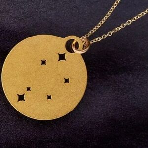 Gold Star LIBRA Pendant Necklace